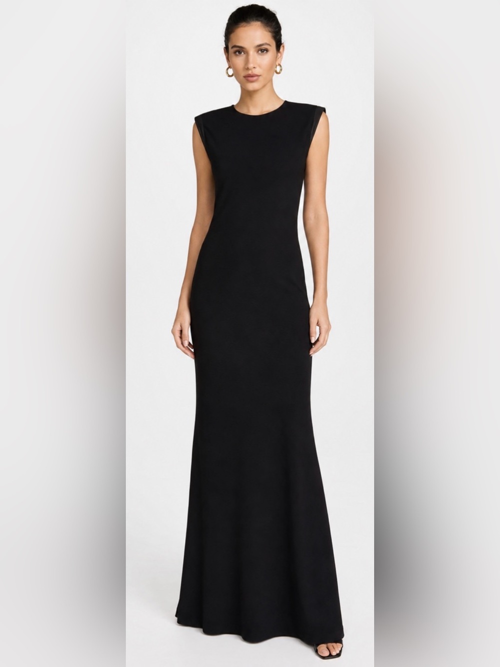 Alice + Olivia “Air” Cut-Out Back Maxi Dress / Gown Size 8 in Black